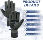 clubone Winter Gloves - Gloves for Men Women, Stretch Fleece Gloves With Smart Touch, Windproof Glove for Running Driving